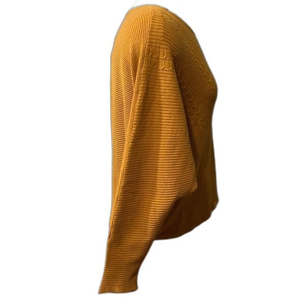 NWT Philosophy Woman Mustard Dolman Sleeve Pullover Sweater Size 1X - Picture 3 of 7
